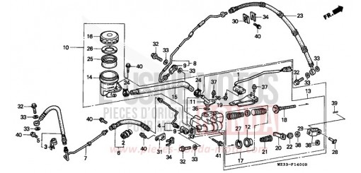HAUPTBREMSE, HINTEN ZYLINDER GL1500SES de 1995